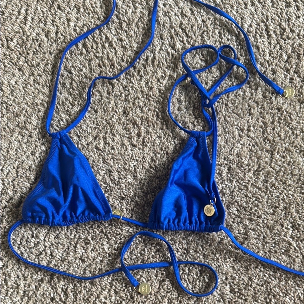 Kulani Kinis Blue Triangle Bikini Top
